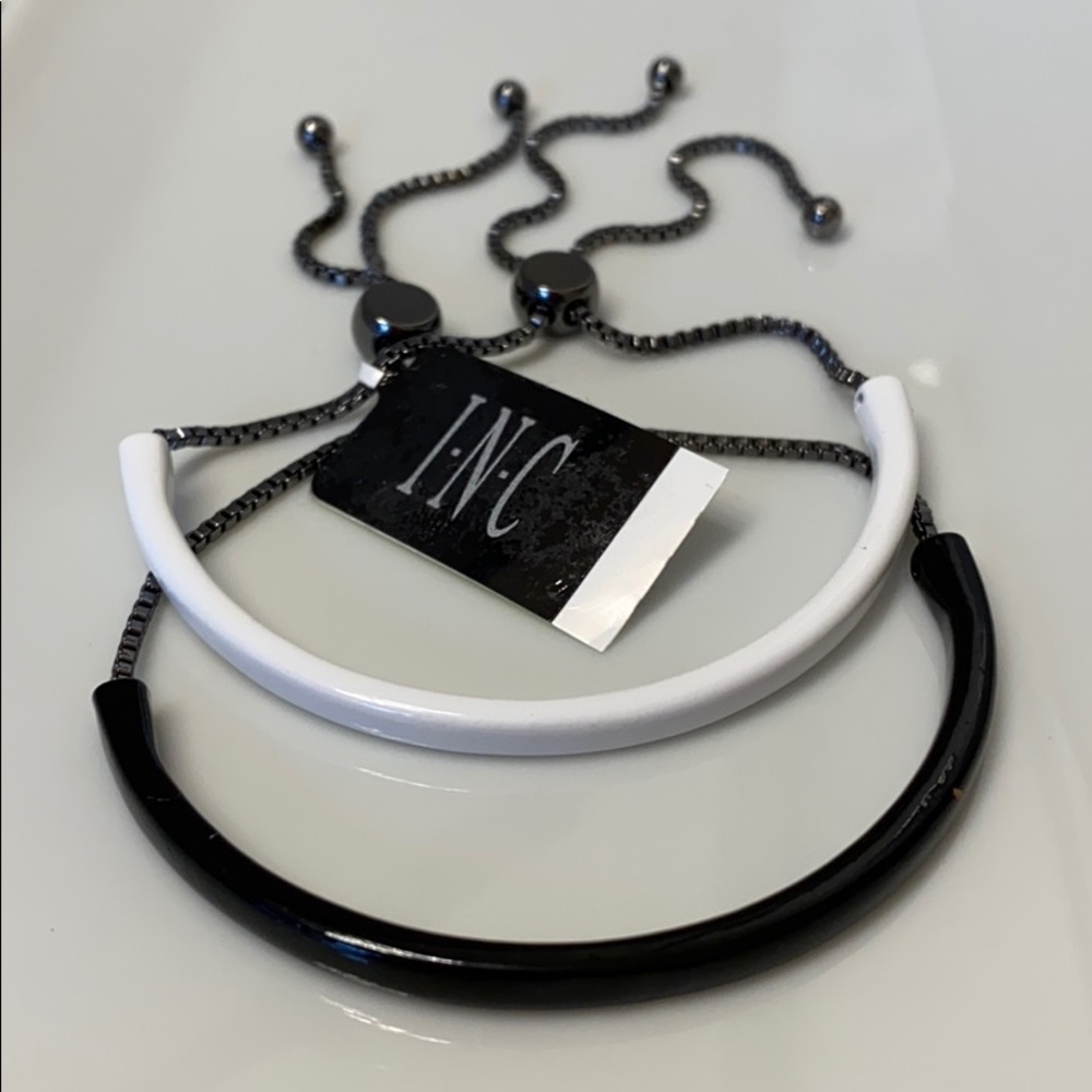 ✨INC Black & White Slider Bracelets (Set of 2)
